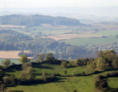 Photo of a large area of countryside from a high angle